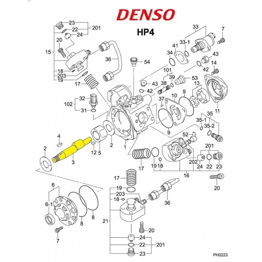 294191-5040 DENSO Вал паливного насоса HP4